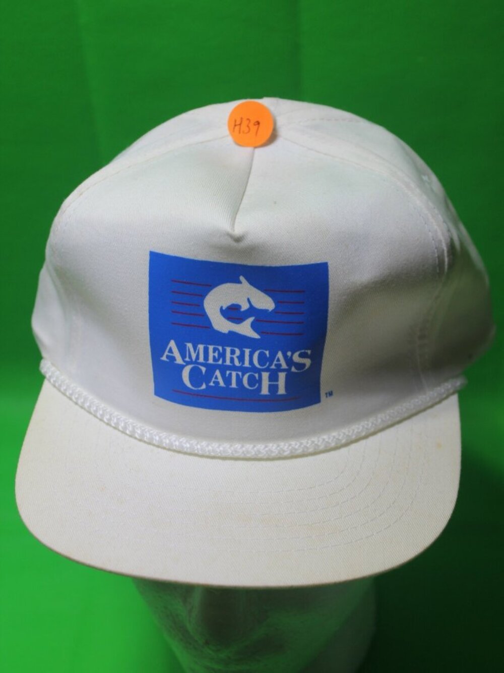 America's Catch Cap Hat Vintage Seafood Fish Advertising Fishing America